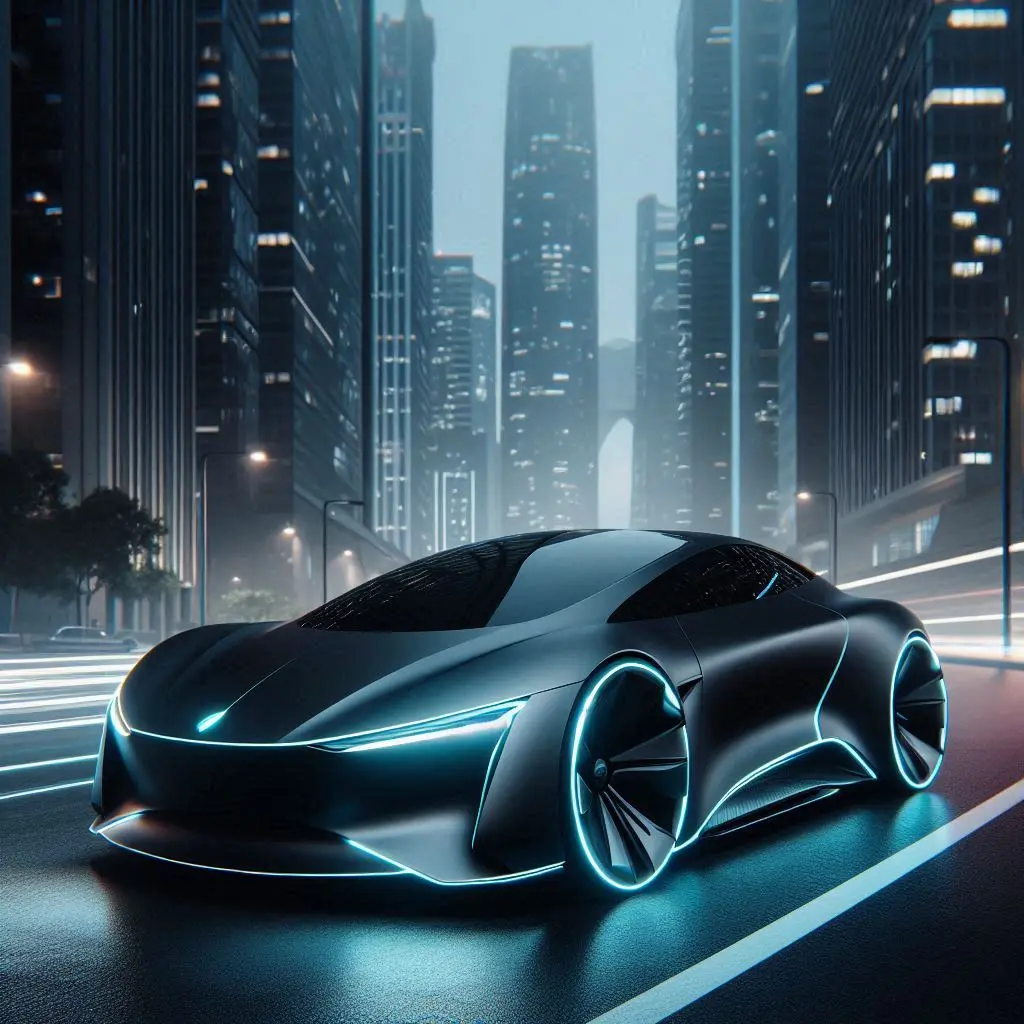 Futuristic electric car