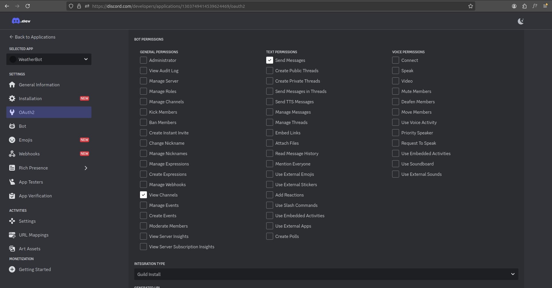 Oauth scopes and permissions
